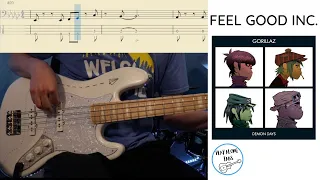 Gorillaz: Feel Good Inc. - Bass Cover with Bass Tab