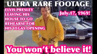 SUPER RARE ELVIS FOOTAGE! 7-17-1969 Leaving The Bel-Air House To Go Rehearse For His Vegas Opening