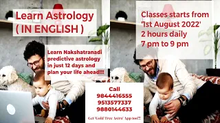 Learn Astrology in English in Just 12 Days. New Batch Starts on 01st Aug 2022. Enroll NOW.!!!