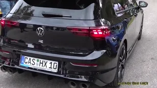 Volkswagen Golf 8 R Performance with Akrapovic Titanium Exhaust! Revs, Launch Control, Sound!