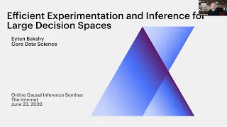 Eytan Bakshy: Efficient Experimentation and Inference for Large Decision Spaces