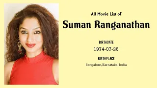 Suman Ranganathan Movies list Suman Ranganathan| Filmography of Suman Ranganathan