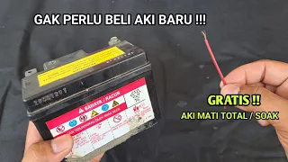 RAHASIA Nyalakan Aki mati total/ Soak dengan Satu Kabel