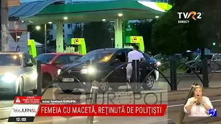 A fost reținută femeia cu macetă, implicată in incidentul din traficul din Bucucrești