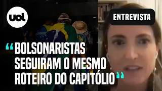 Patricia Campos Mello: 8/1 bolsonarista imitou Capitólio, mas aqui teve ajuda dos militares