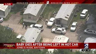 Baby dies after being left in hot car