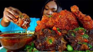 2X SPICY CHICKEN MUKBANG | OXTAILS STEW | CRISPY SPICY KOREAN CHICKEN | Mukbang