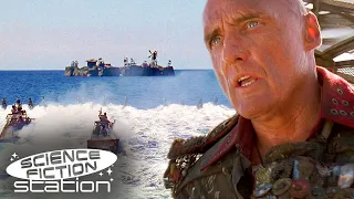 Junkyard Pirates Attack The Secret Sea Base | Waterworld | Science Fiction Station