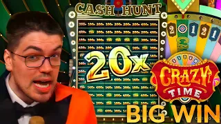 Crazy Time Big Win Today,Cash Hunt Multipliers 20X,I Hope You Are Here, With The Right Choice.......