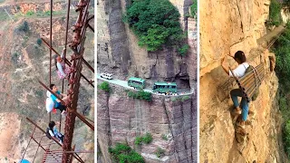 Terrifying Cliff Road in China, A Journey to the Edge of Danger