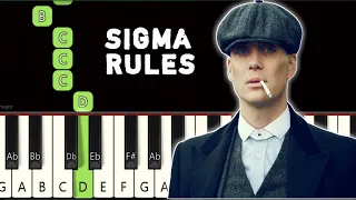 Sigma Rule Song | Piano tutorial | Piano Notes | Piano Online #pianotimepass #sigmarule