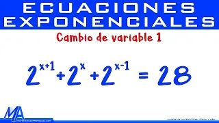 Ecuaciones exponenciales usando cambio de variable | Ejemplo 1
