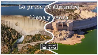 La presa de Almendra llena y vacía a vista de dron