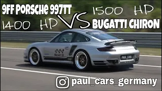 Bugatti Chiron 1500 PS VS Porsche 997 Turbo Rocket III mit 1400 PS beim SCC 500 Rolling 50