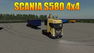 SCANIA S580 4x4 ОБЗОР МОДА - FARMING SIMULATOR 19