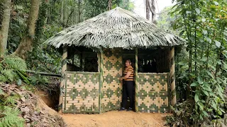 Girl Completes 4-Roof Bamboo House - Starts a New Life | Ly Thi Kien