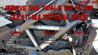 Remove Gas Tank and Air Filter on Ducati Multistrada 1200S