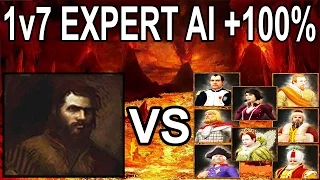 🌟Age of Empires 3 Aklak vs 7x EXPERT AIs with +100℅ Handicap!