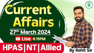 Himachal Daily Current Affairs Quiz & MCQ | 27th March 2024| HPAS/HAS/Allied/NT Current Affairs 2024