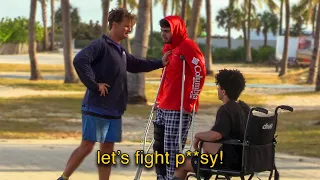 Crippled Guys Picking Fights Prank!