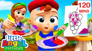 🎨 Joãozinho Aprende a Misturar as Cores 🎨 | 2 HORAS DE LITTLE ANGEL! | Músicas Infantis em Português