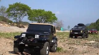 1/10 Scale RC│MST CMX Jeep YJ│Axial SCX10 II  Jeep Cherokee X2│ Enjoy off-road tour