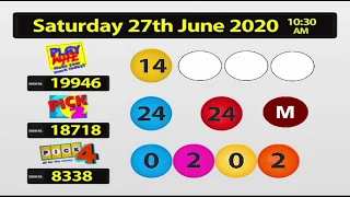 NLCB Online Draws Saturday 27th June 2020