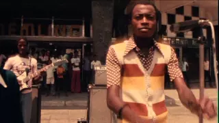 A curb side band in Kinshasa, from the documentary Soul Power.