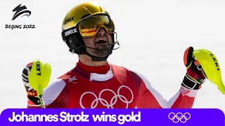 Johannes Strolz wins gold 🇦🇹 Beijing 2022