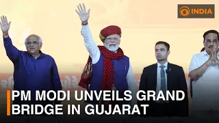 India's PM Modi unveils grand bridge in Gujarat || DD India LIVE @ 6 pm