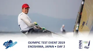 Highlights from the Finn class on Day 2 of Ready Steady Tokyo - the 2019 Olympic Test Event