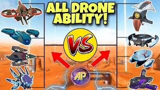 🔥 ALL DRONES PRIMARY ABILITIES IN ACTION! || COMPARISON || WAR ROBOTS WR ||