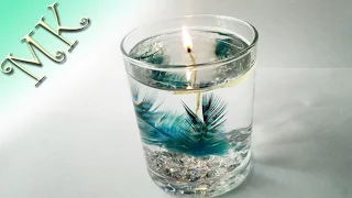 Водяная свеча/Простая свеча своими руками/Свеча на воде/Декоративная свеча своими руками/Свеча/DIY