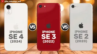 iPhone SE 4 vs iPhone SE 3 vs iPhone SE 2 || Price ⚡ Full Comparison  🔥 Comparison between iphones