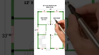 26x33 house plan| 3bhk plan #housedesign #houseplan #house #home