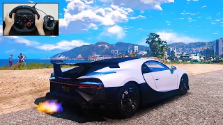 2021 Bugatti Chiron Pur Sport - GTA 5 Gameplay - Realistic Driving with Logitech G29