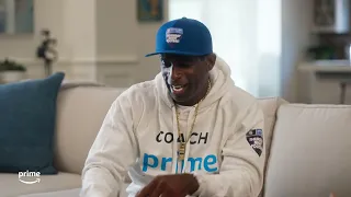 Barry Sanders 2022 Amazon Prime ad with Jerry Rice and Deion Sanders