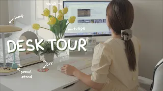 desk tour ☁️ minimal workspace + mac mini setup