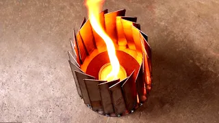 Combustible gas from liquid fuel! ALCOHOL JET STOVE from a SIMPLE PIPE!