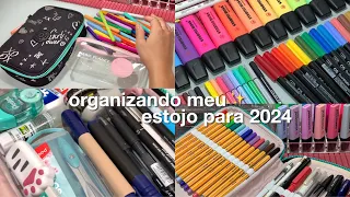 organizando meu estojo 100 pens da kipling para 2024 (volta às aulas) ✨