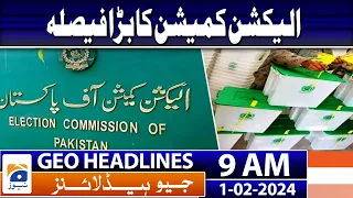 Geo Headlines Today 9 AM | US denounces deadly 'attack on PTI rally' in Sibi | 1st February 2024