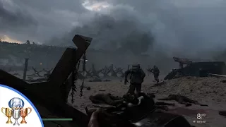 Call of Duty WW2 - One of the Lucky Few - Take No MG Damage During D-DAY Beach Assault (MISSION 1)