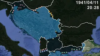 The Axis-Invasion of Yugoslavia in 1 minute using Google Earth