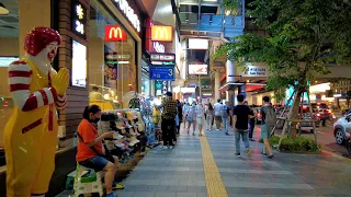 4K Thailand Travel 🇹🇭 Downtown Bangkok | Silom Area Evening Walk