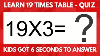 19 Times Table Quiz | Learn  Interactive 19 Multiplication Table