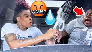 EXPLODING SODA Prank On Husband In The Car! *HILARIOUS*