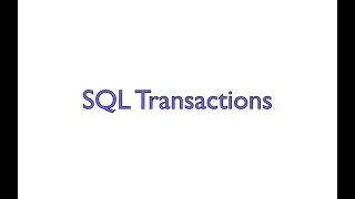 SQL Transactions