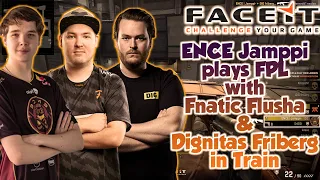 ENCE Jamppi plays FPL with Fnatic Flusha & Dignitas Friberg in Train