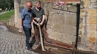 Die Rote Brücke der Festung Königstein in Aktion