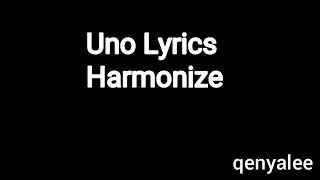 Uno official lyric #harmonize